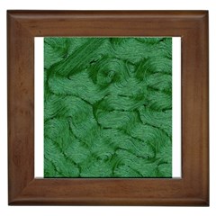 Woven Skin Green Framed Tiles