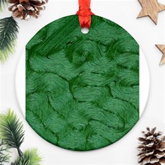 Woven Skin Green Ornament (round) 