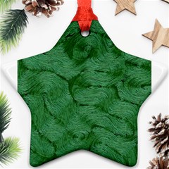 Woven Skin Green Ornament (star) 