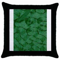 Woven Skin Green Throw Pillow Cases (black)