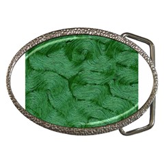 Woven Skin Green Belt Buckles