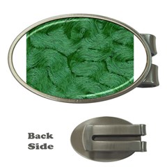 Woven Skin Green Money Clips (oval) 