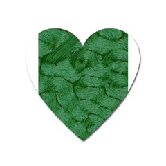 Woven Skin Green Heart Magnet