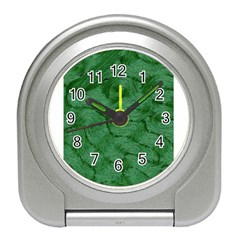 Woven Skin Green Travel Alarm Clocks