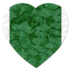 Woven Skin Green Jigsaw Puzzle (heart) by InsanityExpressed