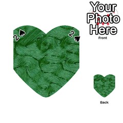 Woven Skin Green Playing Cards 54 (heart) 