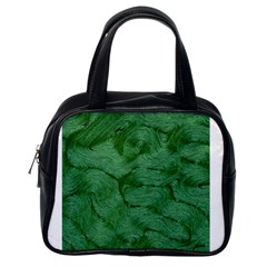 Woven Skin Green Classic Handbags (one Side)