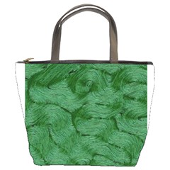 Woven Skin Green Bucket Bags