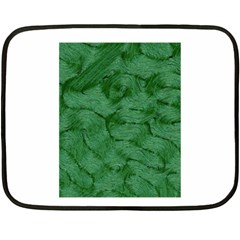 Woven Skin Green Double Sided Fleece Blanket (mini) 