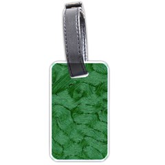 Woven Skin Green Luggage Tags (one Side)  by InsanityExpressed