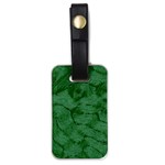 Woven Skin Green Luggage Tags (One Side)  Front