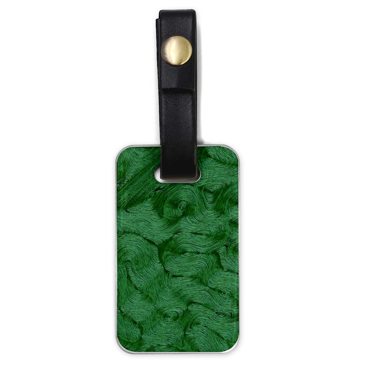 Woven Skin Green Luggage Tags (One Side) 