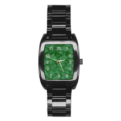 Woven Skin Green Stainless Steel Barrel Watch