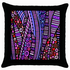 Stained Glass Tribal Pattern Throw Pillow Cases (black)