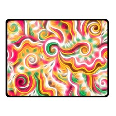 Sunshine Swirls Double Sided Fleece Blanket (small)  by KirstenStar