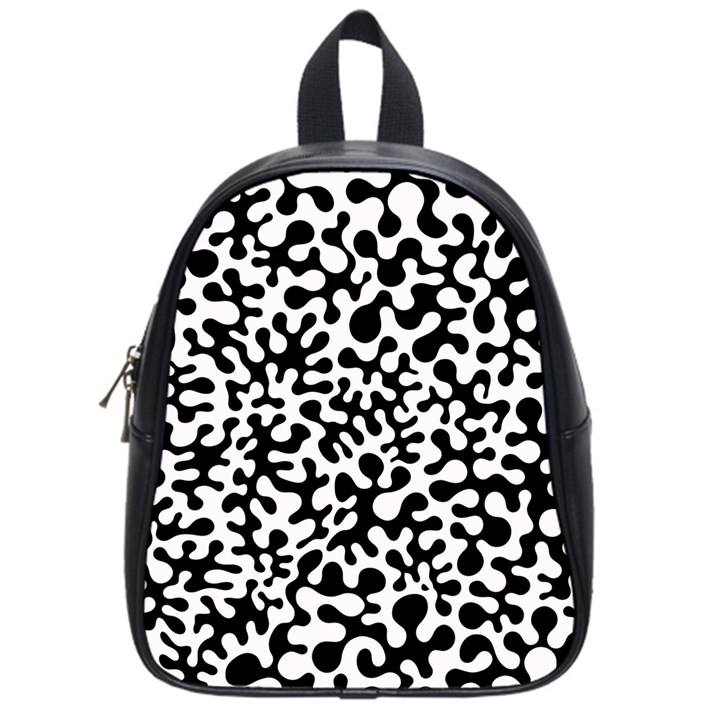 Black and White Blots  School Bags (Small) 