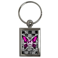 Skull Butterfly Key Chains (rectangle) 