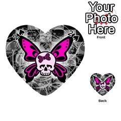 Skull Butterfly Playing Cards 54 (heart) 