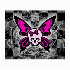 Skull Butterfly Small Glasses Cloth (2-side) by ArtistRoseanneJones