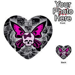 Skull Butterfly Multi-purpose Cards (heart) 