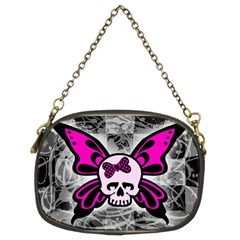 Skull Butterfly Chain Purses (two Sides)  by ArtistRoseanneJones