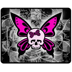 Skull Butterfly Fleece Blanket (medium) 