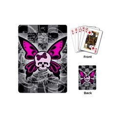 Skull Butterfly Playing Cards (mini)  by ArtistRoseanneJones