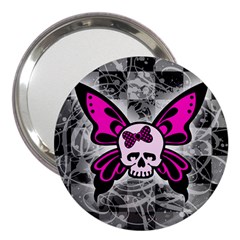 Skull Butterfly 3  Handbag Mirrors by ArtistRoseanneJones