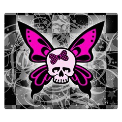 Skull Butterfly Double Sided Flano Blanket (small) 