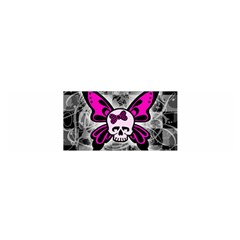 Skull Butterfly Satin Scarf (oblong)