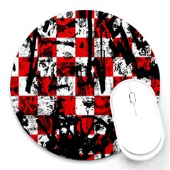 Emo Checker Graffiti Round Mousepads