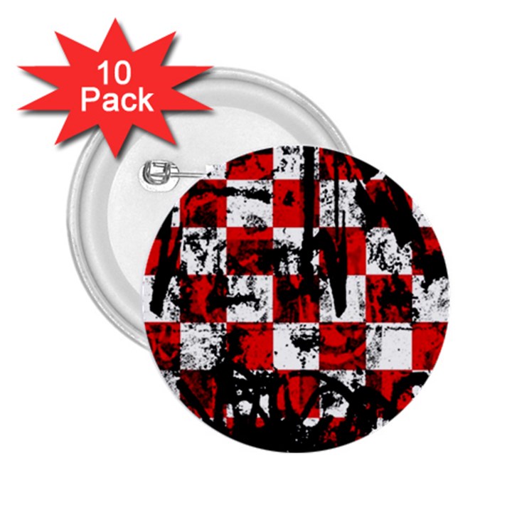 Emo Checker Graffiti 2.25  Buttons (10 pack) 