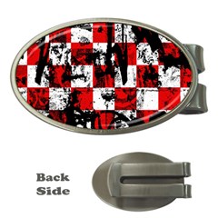 Emo Checker Graffiti Money Clips (oval)  by ArtistRoseanneJones