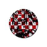 Emo Checker Graffiti Rubber Coaster (Round)  Front