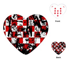 Emo Checker Graffiti Playing Cards (heart)  by ArtistRoseanneJones