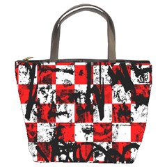 Emo Checker Graffiti Bucket Bags by ArtistRoseanneJones