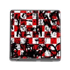 Emo Checker Graffiti Memory Card Reader (square) by ArtistRoseanneJones