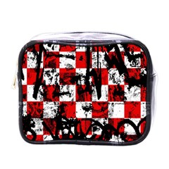 Emo Checker Graffiti Mini Toiletries Bags by ArtistRoseanneJones