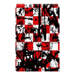 Emo Checker Graffiti Shower Curtain 48  X 72  (small)  by ArtistRoseanneJones