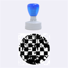 Emo Checker Graffiti Rubber Round Stamps (medium) by ArtistRoseanneJones