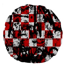 Emo Checker Graffiti Large 18  Premium Round Cushions by ArtistRoseanneJones