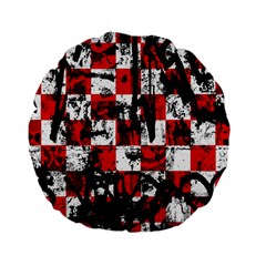 Emo Checker Graffiti Standard 15  Premium Flano Round Cushions