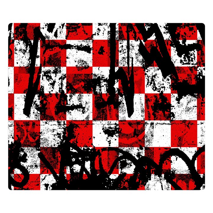 Emo Checker Graffiti Double Sided Flano Blanket (Small) 