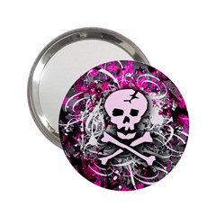 Pink Skull Splatter 2 25  Handbag Mirrors