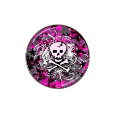 Pink Skull Splatter Hat Clip Ball Marker (10 Pack) by ArtistRoseanneJones