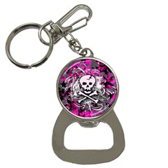 Pink Skull Splatter Bottle Opener Key Chains