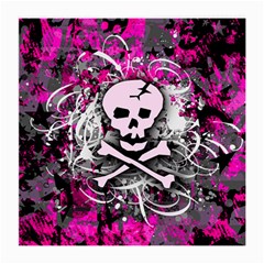 Pink Skull Splatter Medium Glasses Cloth