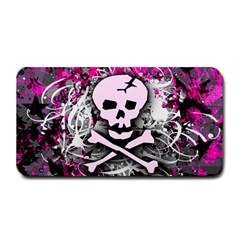 Pink Skull Splatter Medium Bar Mats by ArtistRoseanneJones