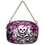 Pink Skull Splatter Chain Purses (Two Sides)  Front