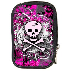 Pink Skull Splatter Compact Camera Cases